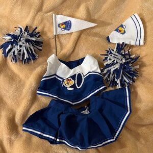 Build-A-Bear Blue and White Cheerleader Outfit Complete with Accessories